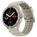 Smartwatch with a beige strap
