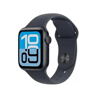Smartwatch with a blue display on a white background