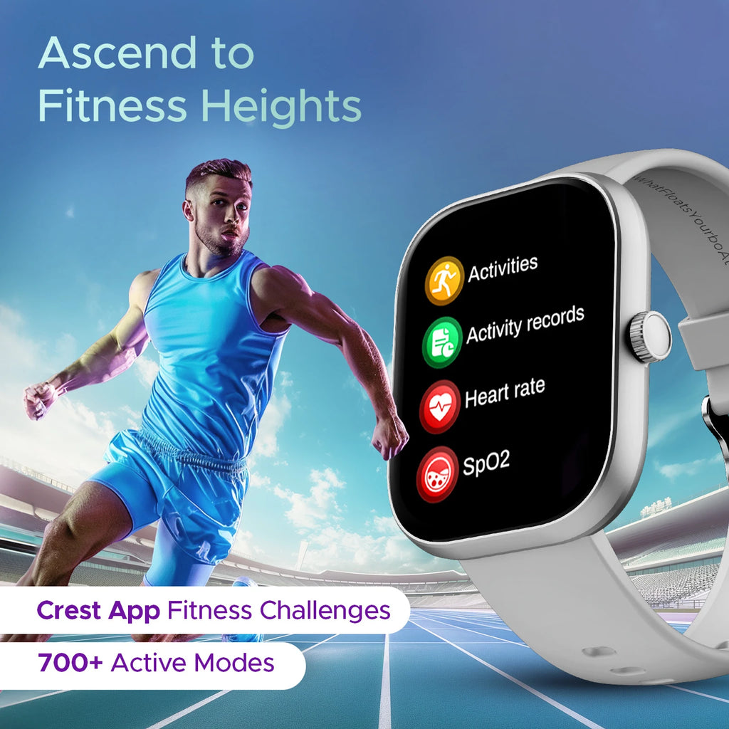 boAt 3 w/ Turn By Turn Navigation, 2.01" Screen, Crest App, QR Code Tray Smartwatch