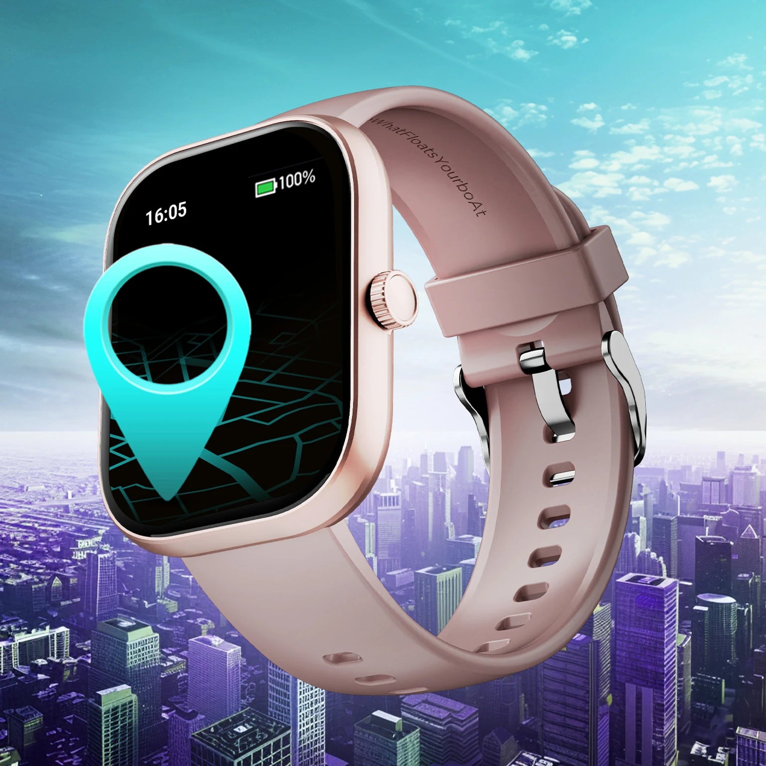 boAt 3 w/ Turn By Turn Navigation, 2.01" Screen, Crest App, QR Code Tray Smartwatch